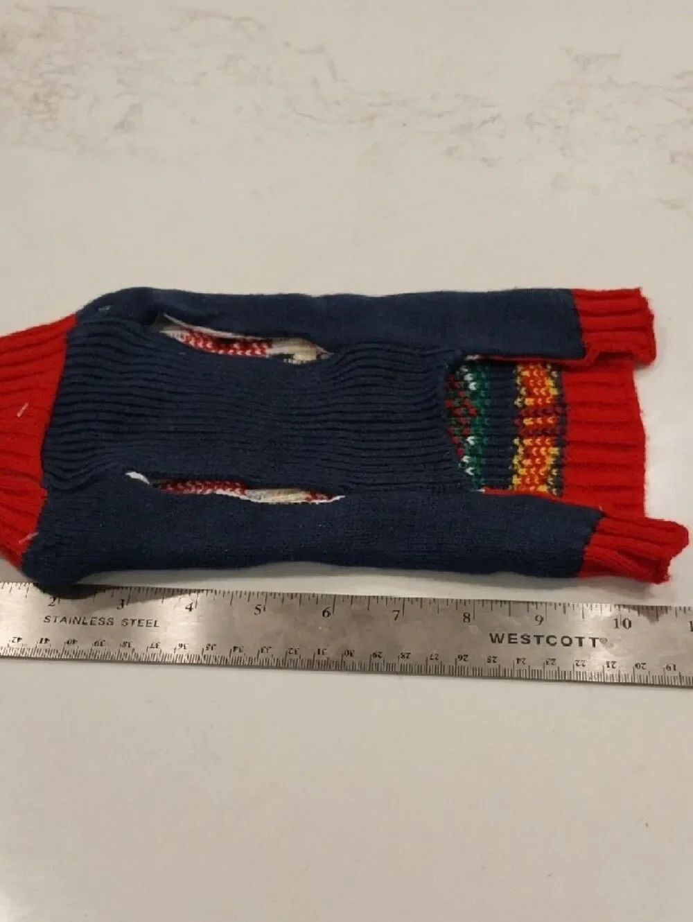 New Red & Navy Santa Dog Sweater - X-Small